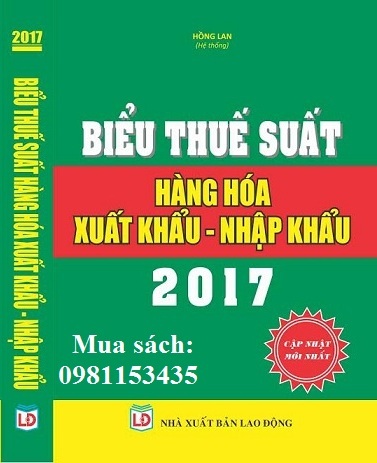 ban sach bieu thue xuat nhap khau 2017 moi nhat