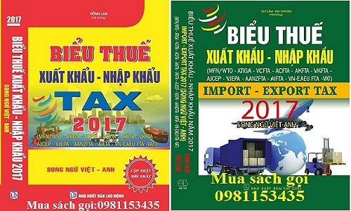 ban sach bieu thue xuat nhap khau 2017 moi nhat