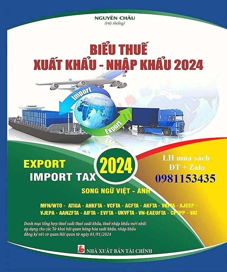 Sách Biểu Thuế XNK 2024 (song ngữ Việt Anh)