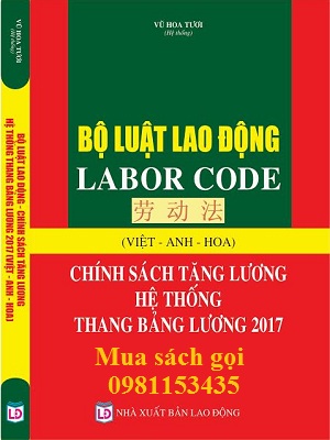 Sách bộ luật lao động Việt Anh Hoa 2017